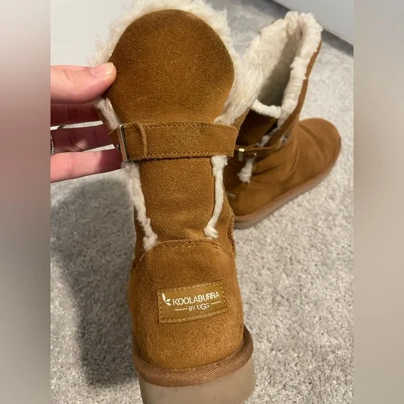 Koolaburra by UGG Strap Boots Size 8 Chestnut - Picture 3 of 8